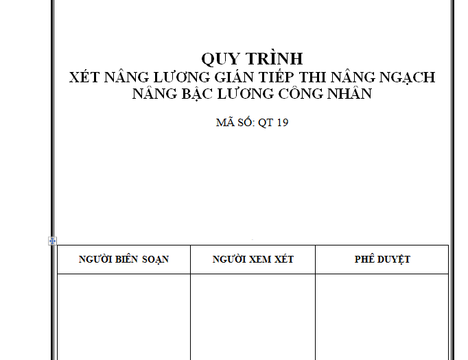 Quy trình nâng bậc lương cho công nhân